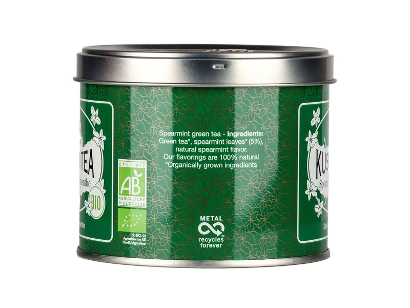 Organic Spearmint green tea -  Metal tin 100gr