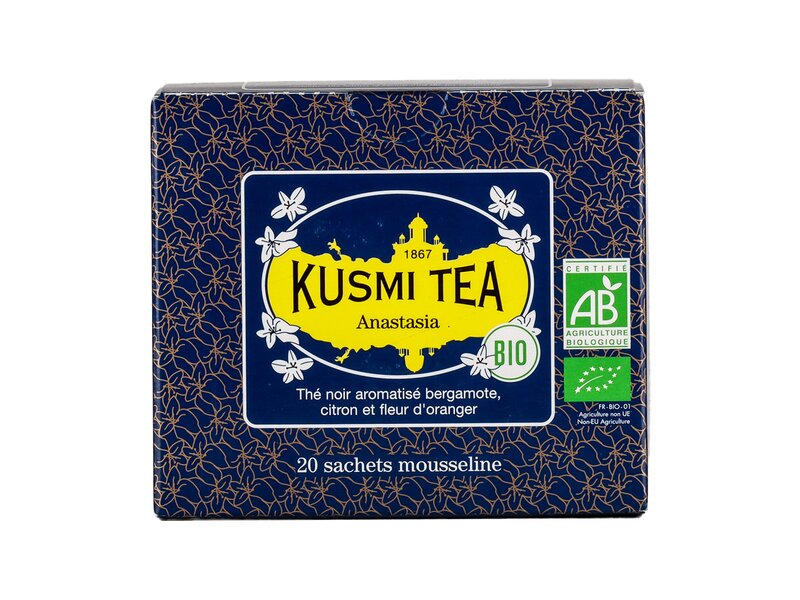 Kusmi Organic Anastasia - Box of 20 Muslin Tea Bags 40g