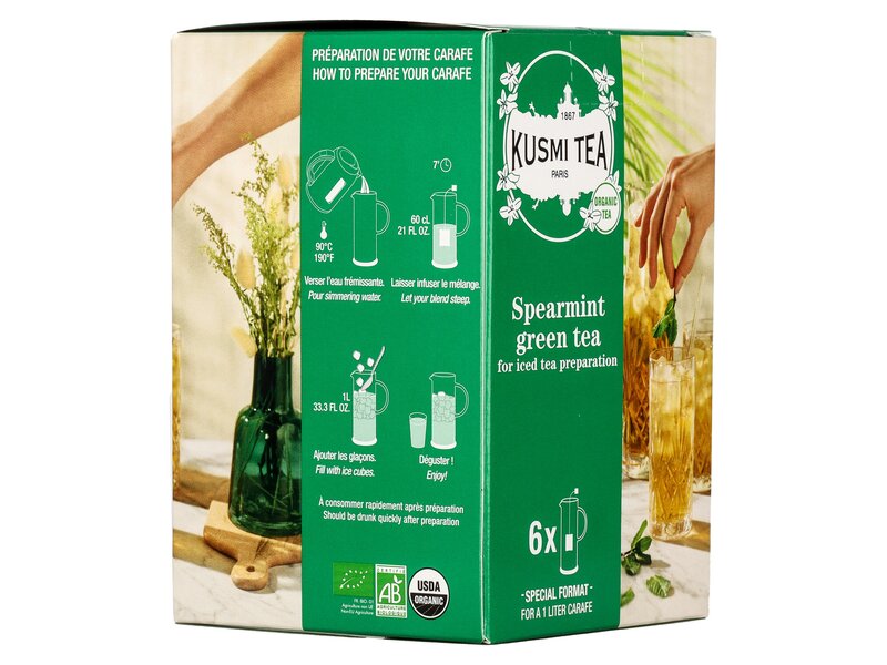Kusmi Bio mentás zöld tea 6 filter 48g
