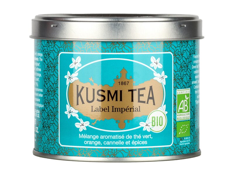 Kusmi Bio Imperial Label szálas zöld tea naranccsal, fahéjjal és fűszerekkel 100g