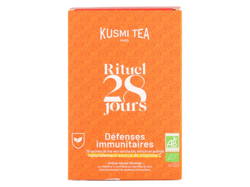 Kusmi Bio Immune Defense ízesített zöld tea 28 filter 56g
