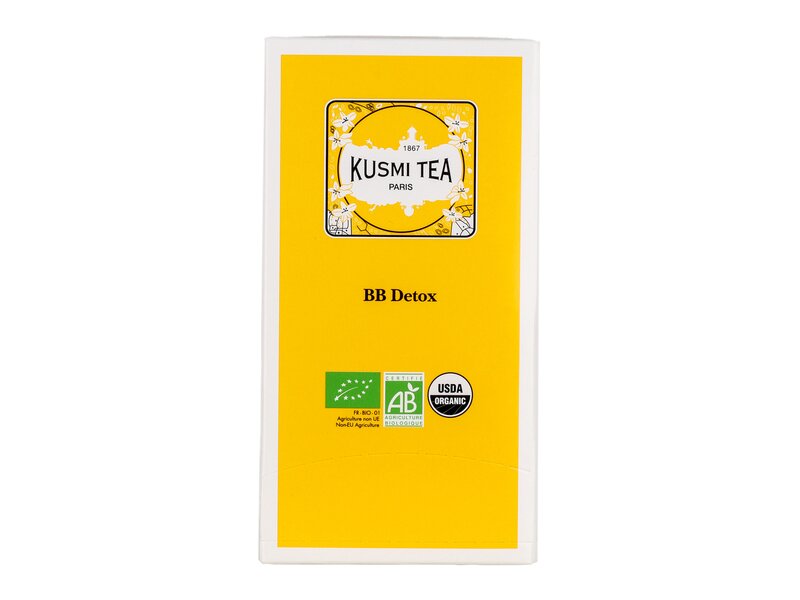 Kusmi BB Detox Grapefruittal ízesített bio zöld-, mate- és herbál tea keverék 25 filter 50g