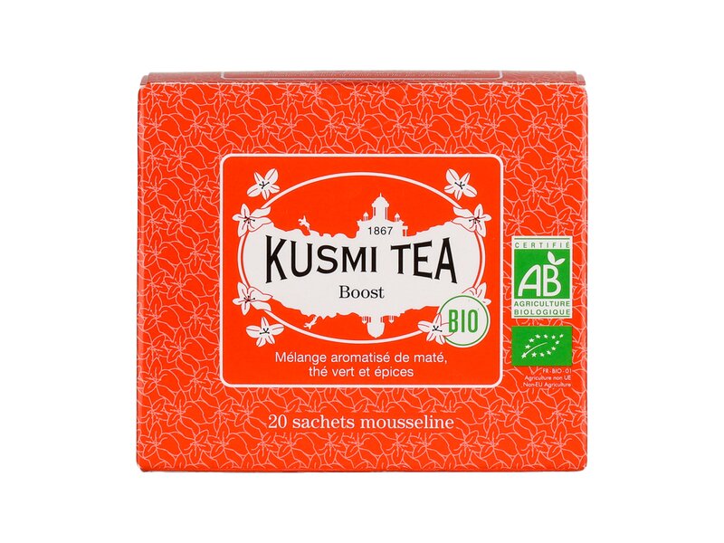 Kusmi Organic Boost - Box of 20 Mousseline Tea Bags - 40g