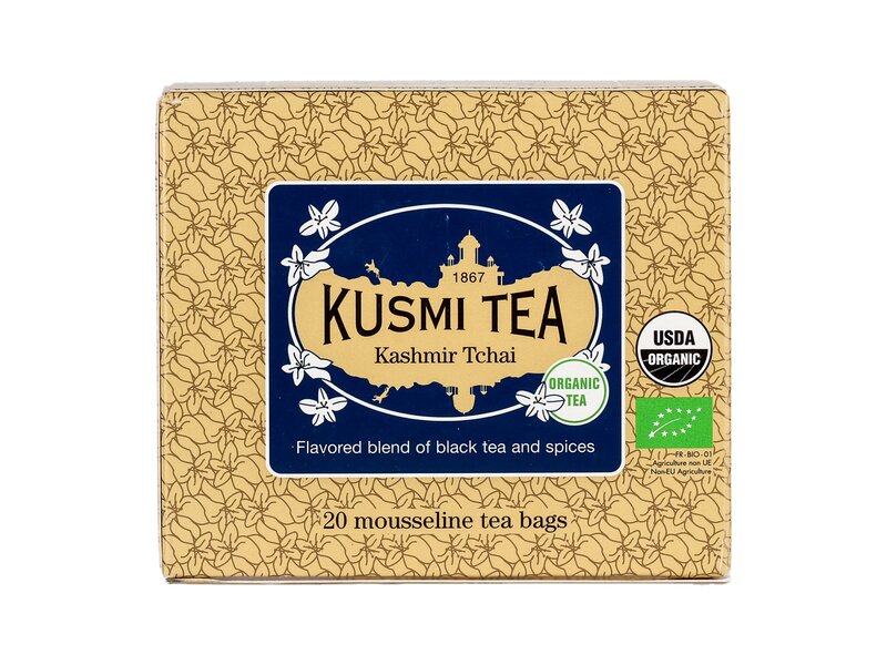 Kusmi Organic Kashmir Tchai - Box of 20 muslin tea bags 40g