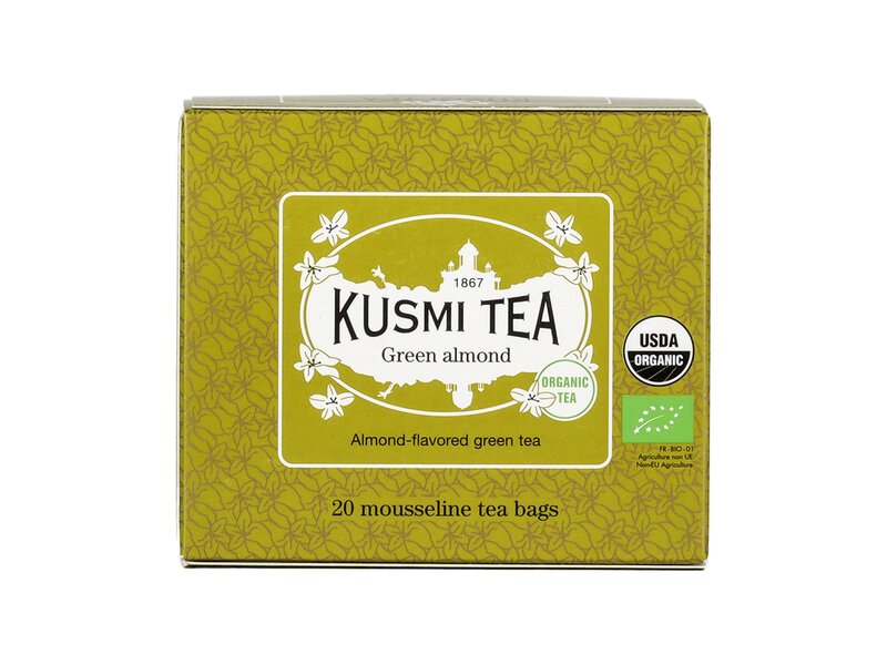 Kusmi tea Mandulával ízesített bio zöld tea 20 filter 40g