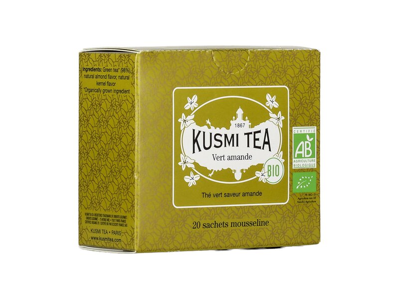 Kusmi tea Mandulával ízesített bio zöld tea 20 filter 40g