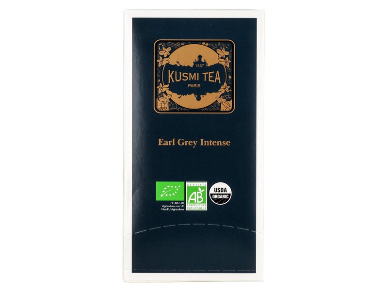 Kusmi Earl Grey Intense citromhéjjal és bergamottal ízesített fekete tea 25 filter 50g
