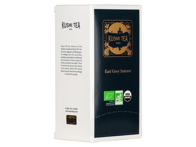 Kusmi Earl Grey Intense citromhéjjal és bergamottal ízesített fekete tea 25 filter 50g