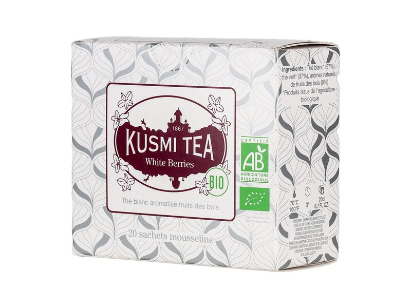 Kusmi Organic White Berries - Box of 20 muslin tea bags 40g