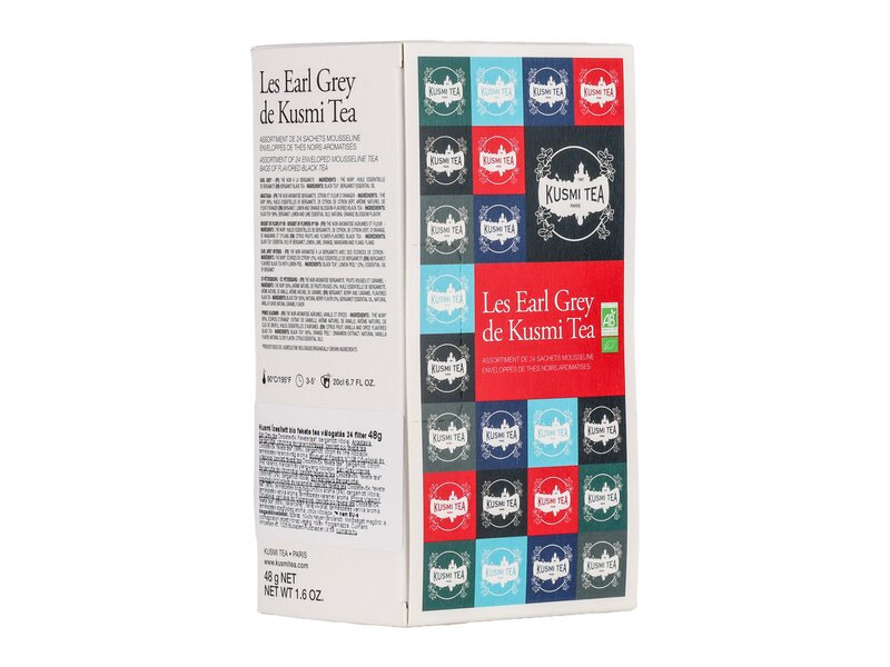 Kusmi Earl Grey filteres fekete tea válogatás (24 filter) 52,8g