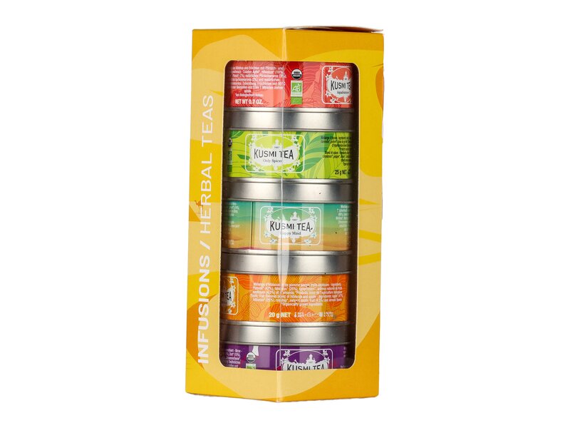 Kusmi Organic teas - assorted 5 metal tin - 100g