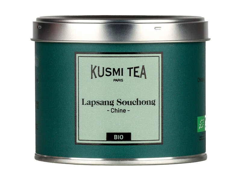 Kusmi Organikus lapsang souchong tea fém dobozban 90g