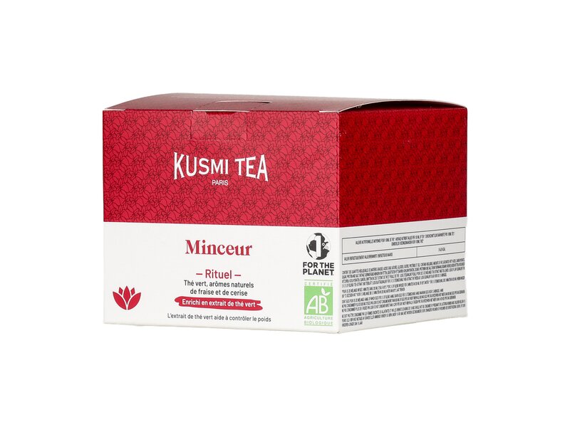 Kusmi Slim Ritual cseresznyével és eperrel ízesített szálas bio zöld tea mateval 100g