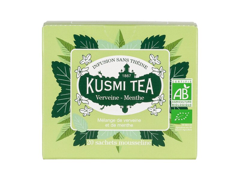 Kusmi Organic Verbena - Box of 20 Muslin Tea Bags 24g