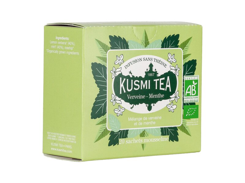 Kusmi Organic Verbena - Box of 20 Muslin Tea Bags 24g