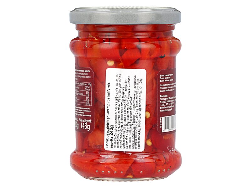 Bornibus Émincés de Poivrons Rouges Grillés 240g