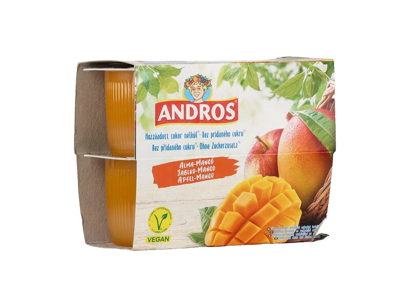 Andros* Apple Mango Vegan Fruit Desserts 4x100g