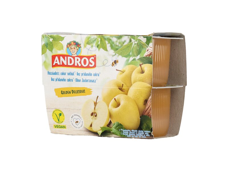 Andros* Apple Golden Delicious Vegan Fruit Desserts 4x100g