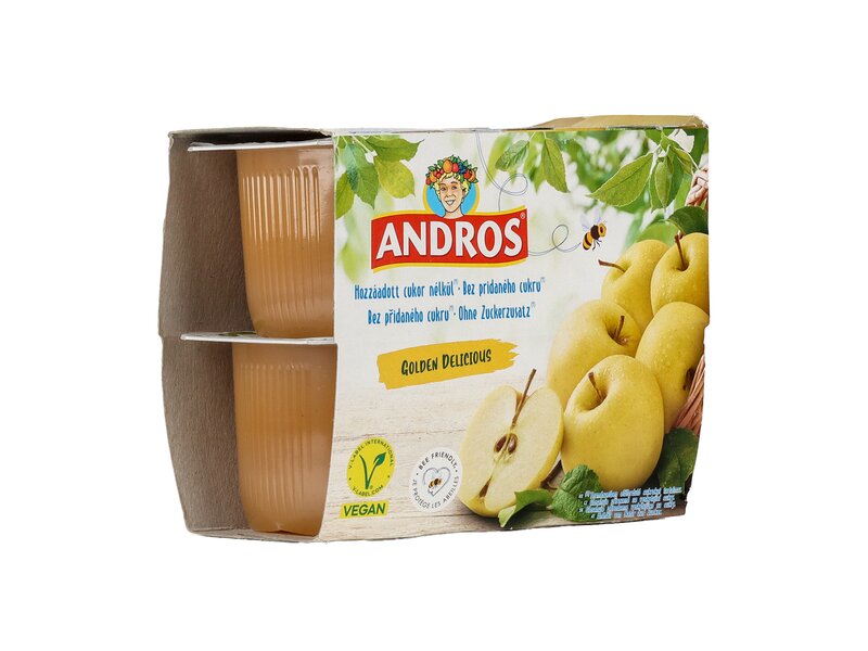 Andros* Apple Golden Delicious Vegan Fruit Desserts 4x100g