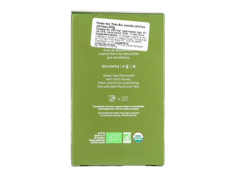 Palais des Thés Bio mentás zöld tea 20 filter 40g