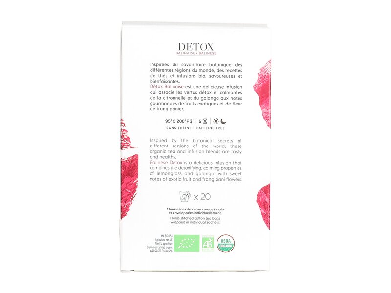 Palais des Thés Balinese Detox bio herbál teakeverék (koffeinmentes) 20 filter 40g