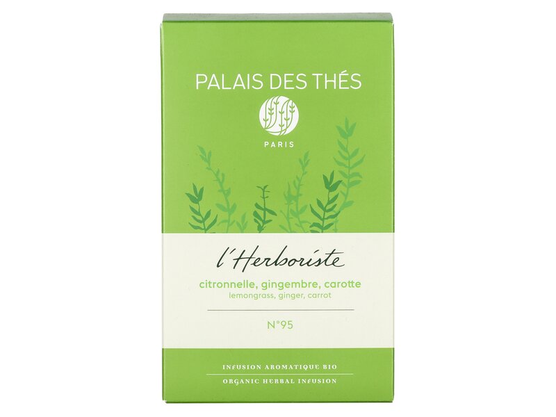 Palais des Thés Bio L'Herboriste No95 (citromfű-gyömbér-sárgarépa) teakeverék 20 filter 40g