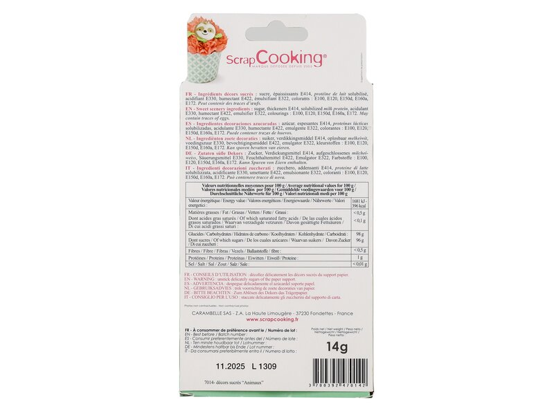 Scrap C. Sweetened decors Sweet Animals 14g