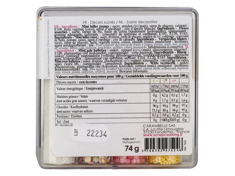 Scrap C. Natural Mix sugar sprinkles 74g