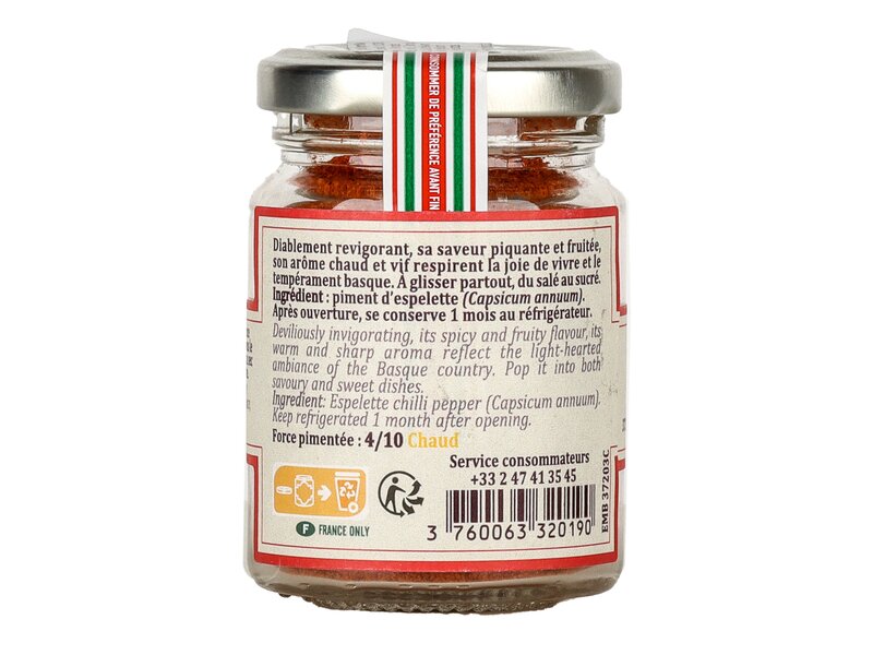 Terre Exotique Espelette chilli paprika 40g   