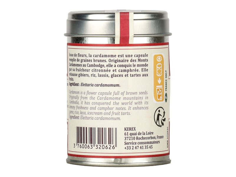 Terre Exotique zöld kardamom  Elettaria cardamomum  40g