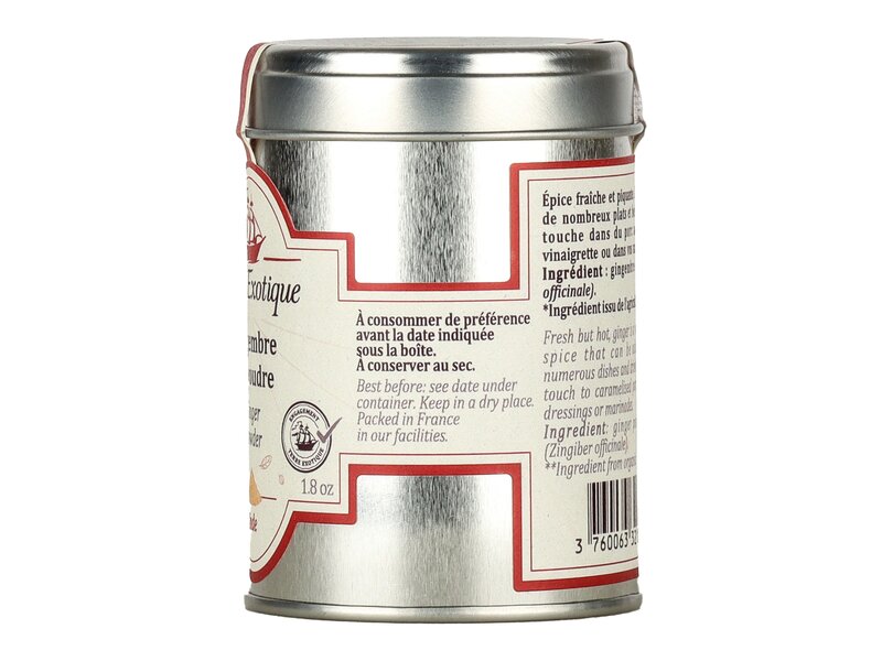 Terre Exotique őrölt gyömbér  Zingiber officinale  50g