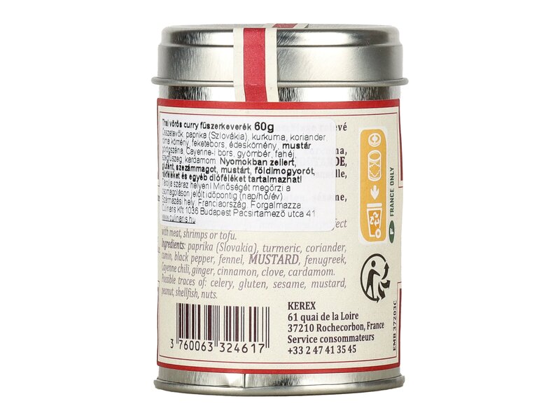 Terre Exotique vörös thai curry fűszerkeverék 60g