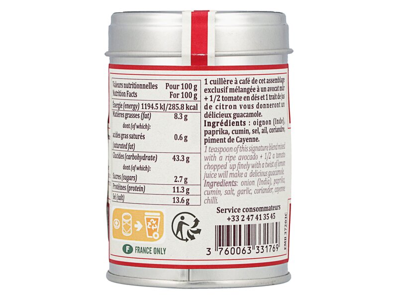 Terre Ex. Guacamole fűszerkeverék 55g