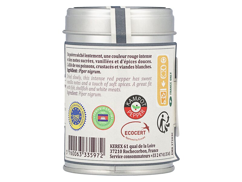 Terre Ex. Poivre Rouge Kampot bors vörös egész 50g