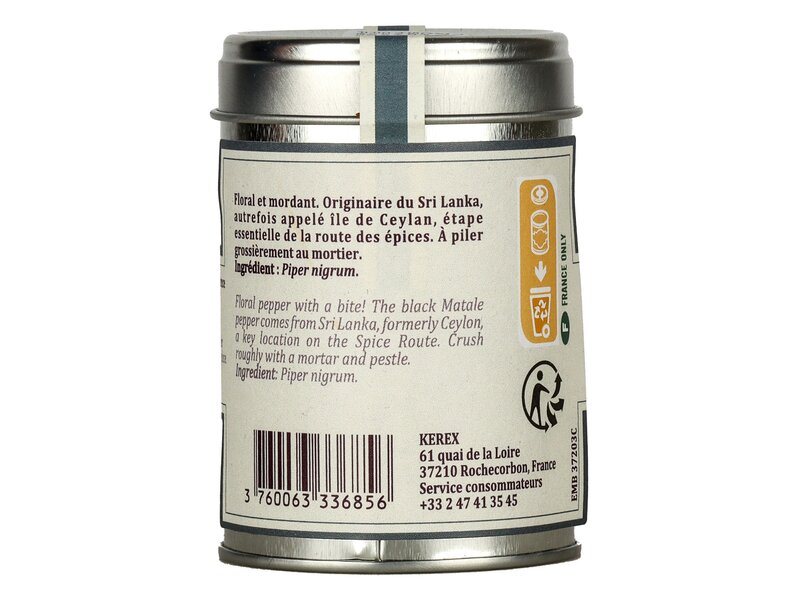 Terre Exotique Matale feketebors egész  Piper nigrum  70g