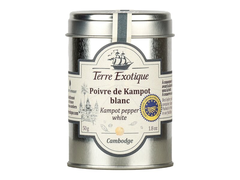 Terre Exotique fehér kampot bors   Piper nigrum  80g
