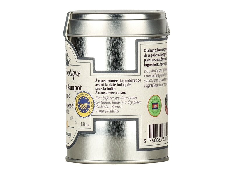 Terre Exotique fehér kampot bors   Piper nigrum  80g