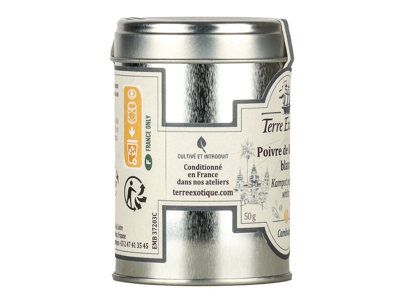 Terre Exotique fehér kampot bors   Piper nigrum  80g