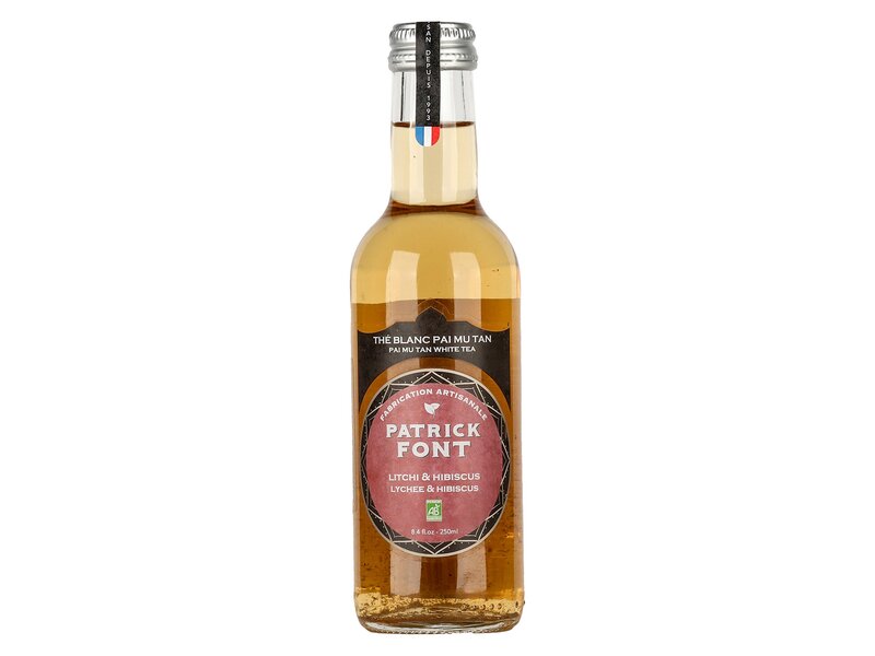 Patrick Font Bio jeges tea Pai Mu Tan fehér tea, licsi, hibiszkusz 250ml