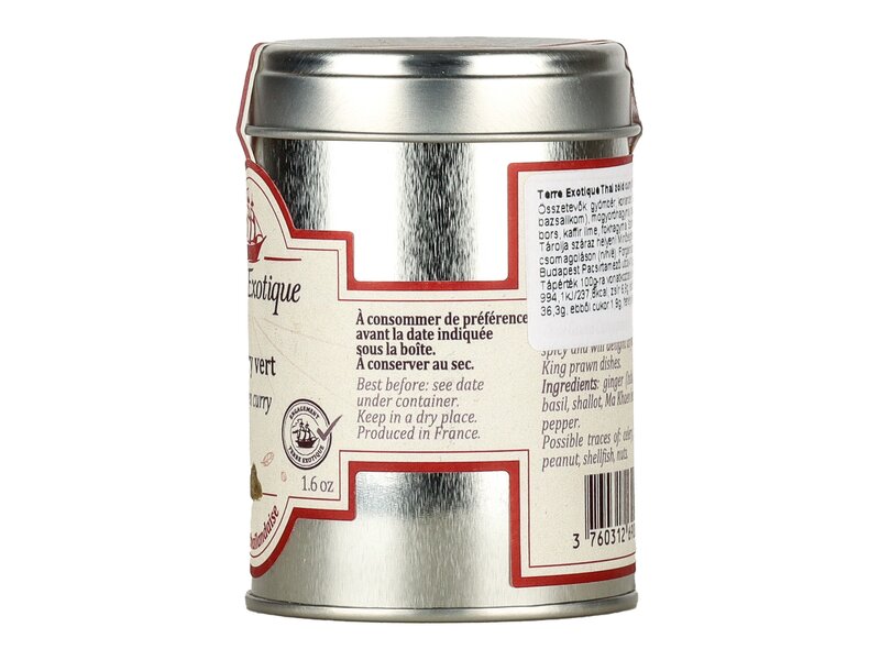 Terre Exotique zöld thai curry fűszerkeverék 60g