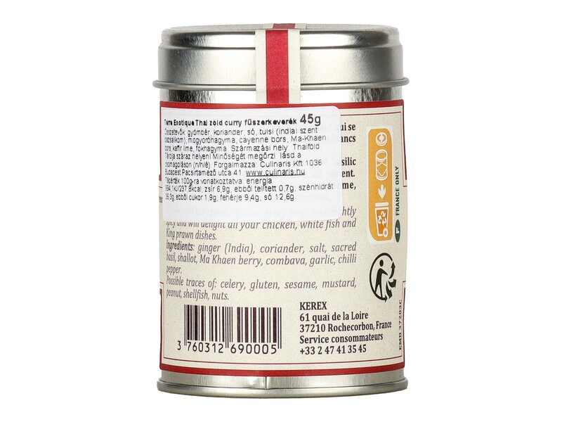 Terre Exotique zöld thai curry fűszerkeverék 60g