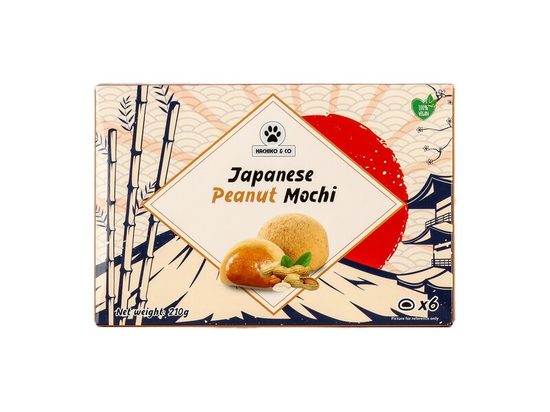 MO-PNT Hachiko And Co 6 Japanese Mochis Peanut 210g