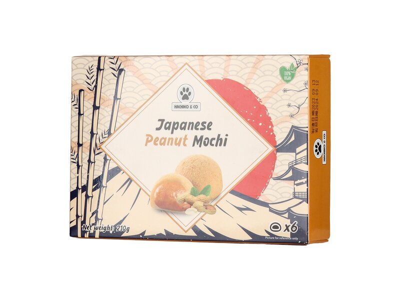 MO-PNT Hachiko And Co 6 Japanese Mochis Peanut 210g