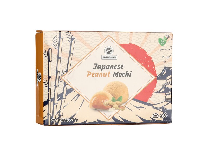 MO-PNT Hachiko And Co 6 Japanese Mochis Peanut 210g