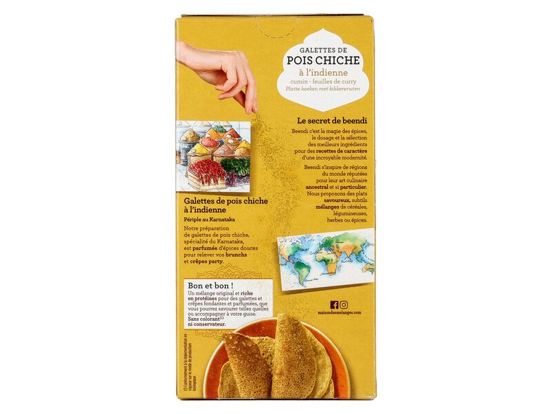 Beendi Lentille Galettes de Pois Chiche á l' Indienne 250g