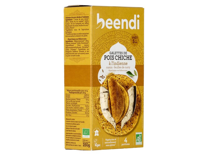 Beendi Lentille Galettes de Pois Chiche á l' Indienne 250g