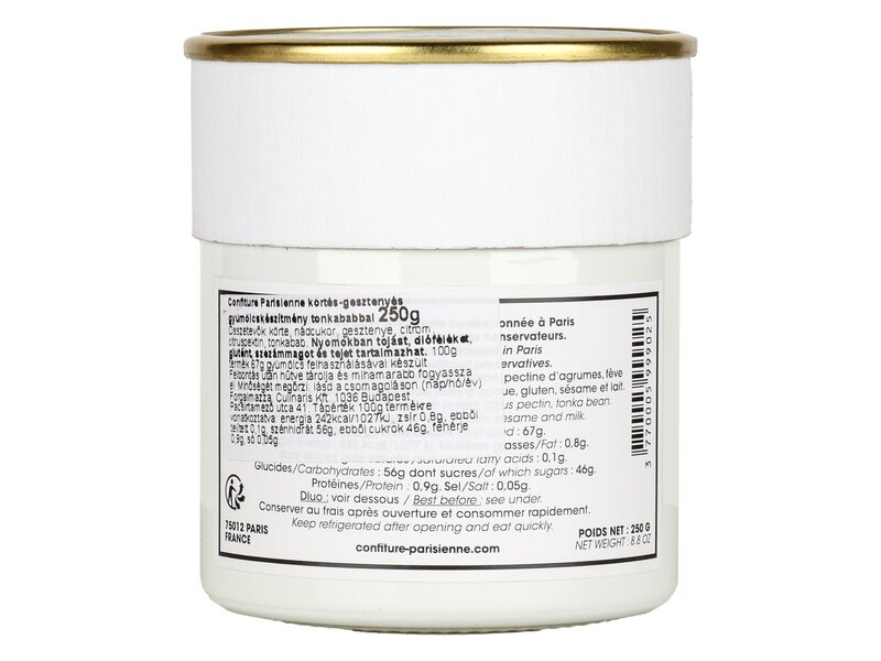 Confiture Parisienne Körtés-gesztenyés gyümölcskészítmény tonkababbal 250g