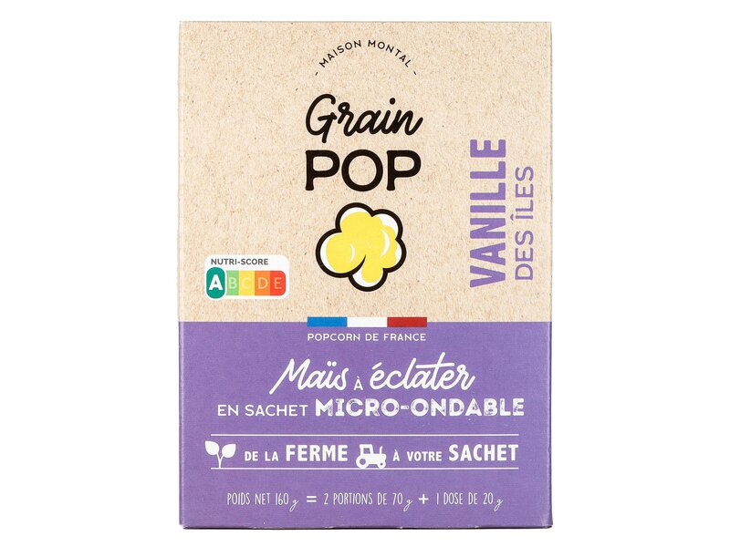 Grain Pop Vanille popcorn 160g