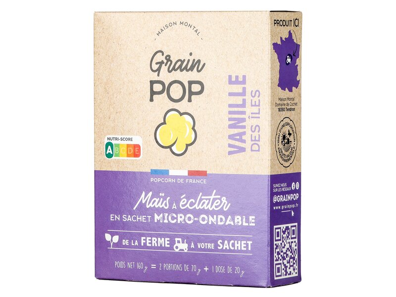 Grain Pop Vanille popcorn 160g
