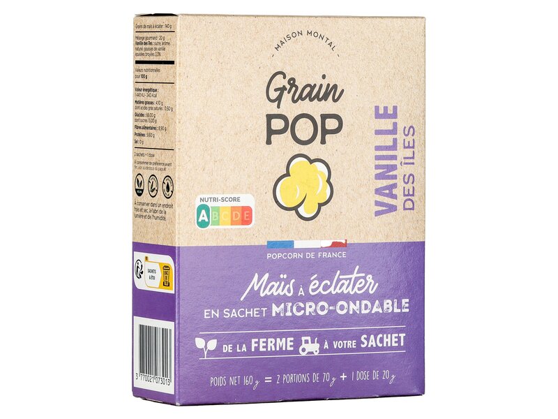 Grain Pop Vanille popcorn 160g